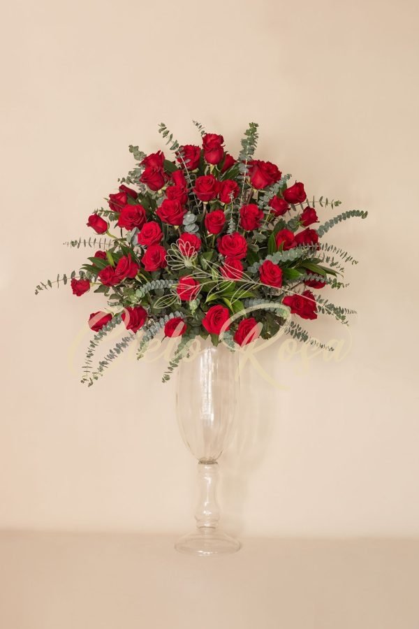 Copon de vidrio con rosas