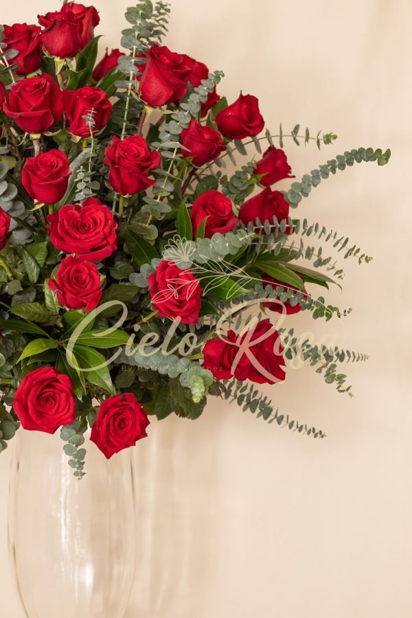 Copon de vidrio con rosas - Imagen 4