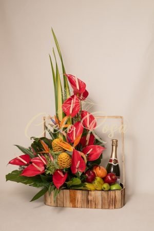 Canasta Hortensias Surtidas Deluxe