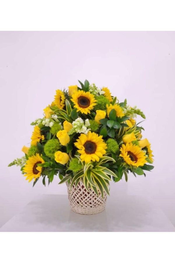 Canasto Girasol Follaje