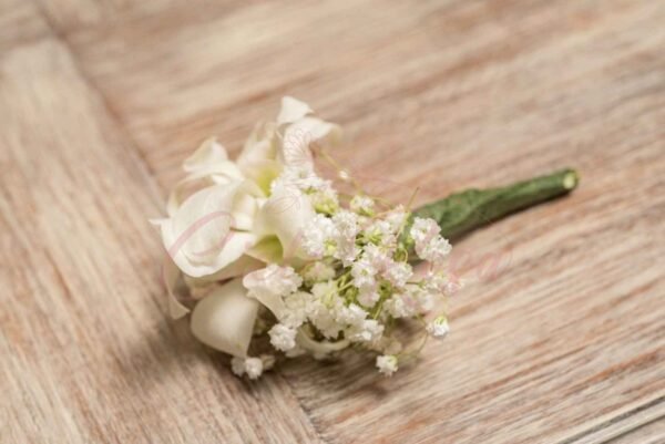 Juego Matrimonial Bouquet Copas y Boutonniere - Imagen 3