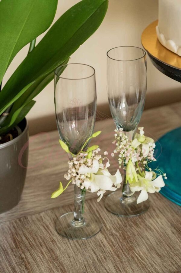 Juego Matrimonial Bouquet Copas y Boutonniere - Imagen 2