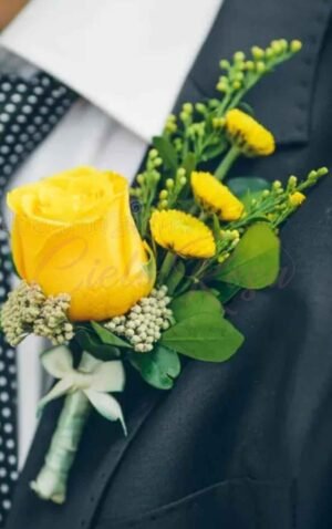 Boutonniere Rosa Amarilla