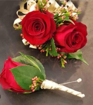 Corsage y Boutonniere Rosas Rojas