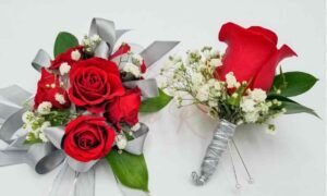 Corsage y Boutonniere Rosas Rojas Deluxe