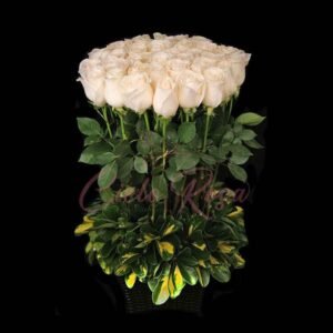 Canasta Fúnebre Rosas Blancas Deluxe